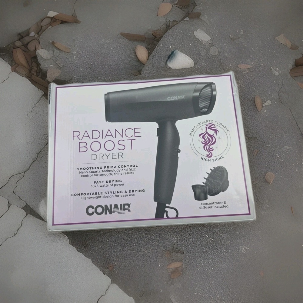 Radiance Boost Charcoal Gray Hair Dryer